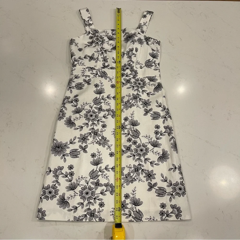 Ann Taylor White Mini Dress with Black Floral Print - Picture 3 of 5